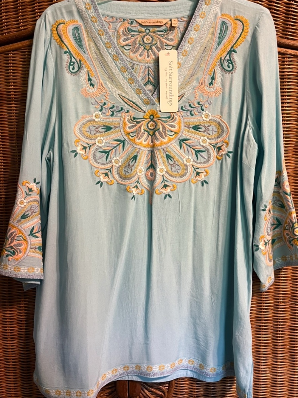 Soft Surroundings Embroidered Tunic Size Medium
